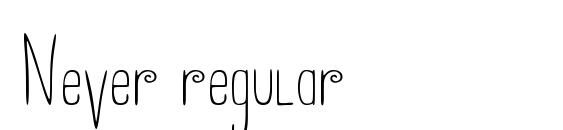 Never regular font, free Never regular font, preview Never regular font