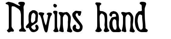 Nevins hand font, free Nevins hand font, preview Nevins hand font