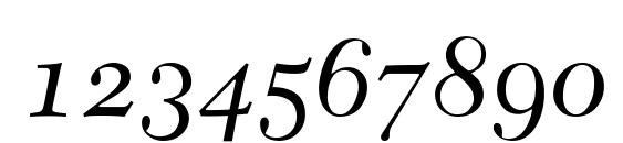New Caledonia Italic Old Style Figures Font, Number Fonts
