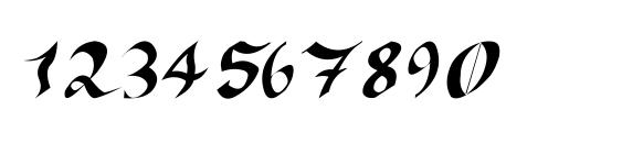 New gothic Font, Number Fonts