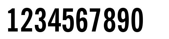 News Gothic Bold Condensed BT Font, Number Fonts