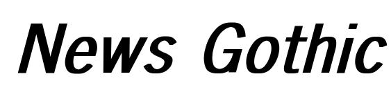 Шрифт News Gothic Bold Italic