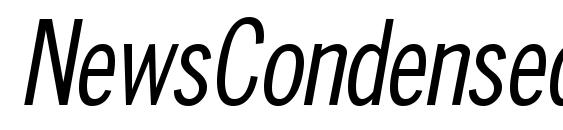 шрифт NewsCondensed Oblique, бесплатный шрифт NewsCondensed Oblique, предварительный просмотр шрифта NewsCondensed Oblique