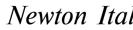 шрифт Newton Italic, бесплатный шрифт Newton Italic, предварительный просмотр шрифта Newton Italic