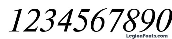 NewtonATT Italic Font, Number Fonts