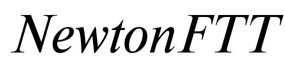 NewtonFTT Italic font, free NewtonFTT Italic font, preview NewtonFTT Italic font