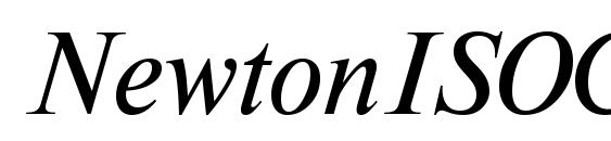 шрифт NewtonISOCTT Italic, бесплатный шрифт NewtonISOCTT Italic, предварительный просмотр шрифта NewtonISOCTT Italic