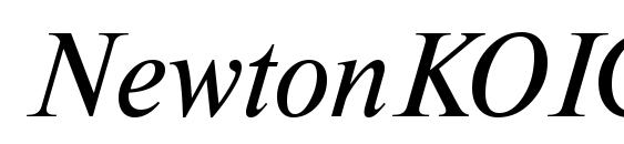 шрифт NewtonKOICTT Italic, бесплатный шрифт NewtonKOICTT Italic, предварительный просмотр шрифта NewtonKOICTT Italic