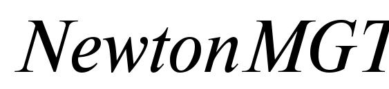 Шрифт NewtonMGTT Italic