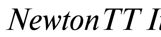 шрифт NewtonTT Italic, бесплатный шрифт NewtonTT Italic, предварительный просмотр шрифта NewtonTT Italic