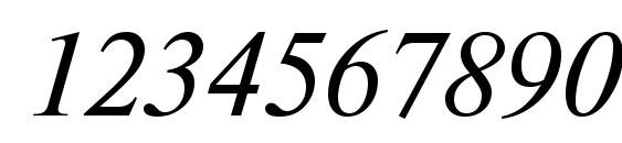 NewtonTTT Italic Font, Number Fonts