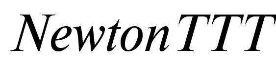 NewtonTTT Italic font, free NewtonTTT Italic font, preview NewtonTTT Italic font