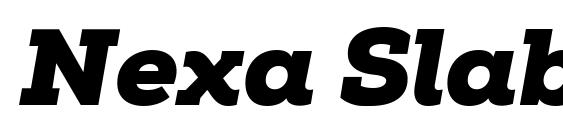 шрифт Nexa Slab Black Italic, бесплатный шрифт Nexa Slab Black Italic, предварительный просмотр шрифта Nexa Slab Black Italic