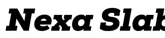 шрифт Nexa Slab Black Oblique, бесплатный шрифт Nexa Slab Black Oblique, предварительный просмотр шрифта Nexa Slab Black Oblique