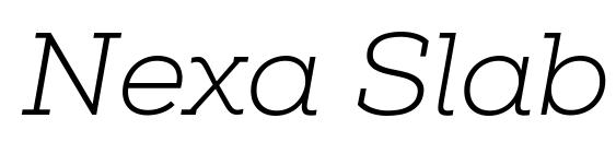 Шрифт Nexa Slab Light Italic