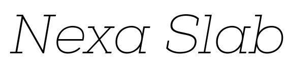 шрифт Nexa Slab Thin Oblique, бесплатный шрифт Nexa Slab Thin Oblique, предварительный просмотр шрифта Nexa Slab Thin Oblique