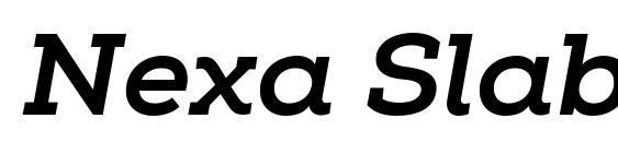 шрифт Nexa Slab xBold Italic, бесплатный шрифт Nexa Slab xBold Italic, предварительный просмотр шрифта Nexa Slab xBold Italic