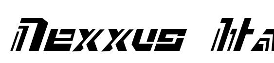 Nexxus Italic font, free Nexxus Italic font, preview Nexxus Italic font