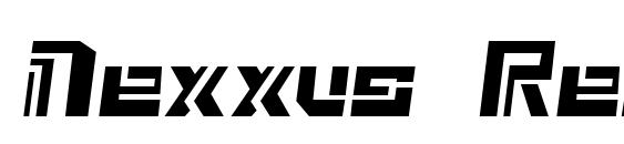 Nexxus Regular Font, All Fonts