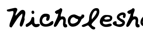 шрифт Nicholeshand regular, бесплатный шрифт Nicholeshand regular, предварительный просмотр шрифта Nicholeshand regular