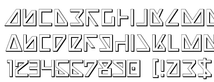 glyphs Nick Turbo 3D font, сharacters Nick Turbo 3D font, symbols Nick Turbo 3D font, character map Nick Turbo 3D font, preview Nick Turbo 3D font, abc Nick Turbo 3D font, Nick Turbo 3D font