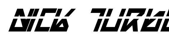 Nick Turbo Bold Italic Las font, free Nick Turbo Bold Italic Las font, preview Nick Turbo Bold Italic Las font