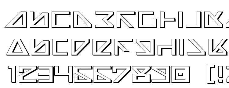 glyphs Nicke3d font, сharacters Nicke3d font, symbols Nicke3d font, character map Nicke3d font, preview Nicke3d font, abc Nicke3d font, Nicke3d font