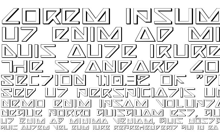 specimens Nicke3d font, sample Nicke3d font, an example of writing Nicke3d font, review Nicke3d font, preview Nicke3d font, Nicke3d font