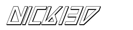 Nicki3d font, free Nicki3d font, preview Nicki3d font