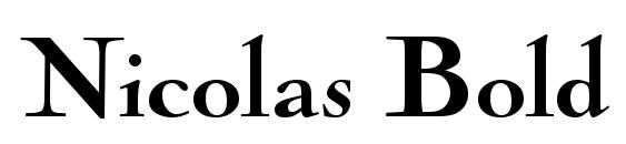 Nicolas Bold font, free Nicolas Bold font, preview Nicolas Bold font