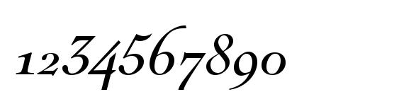Nicolas Italic Font, Number Fonts