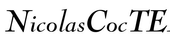 NicolasCocTEEReg Italic font, free NicolasCocTEEReg Italic font, preview NicolasCocTEEReg Italic font