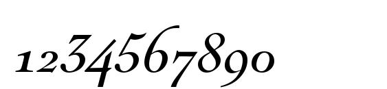 NicolasCocTReg Italic Font, Number Fonts