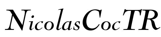 NicolasCocTReg Italic font, free NicolasCocTReg Italic font, preview NicolasCocTReg Italic font