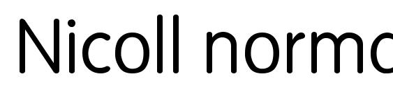 Nicoll normal Font