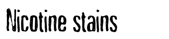 шрифт Nicotine stains, бесплатный шрифт Nicotine stains, предварительный просмотр шрифта Nicotine stains