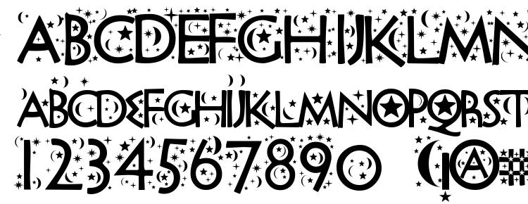glyphs Nightsky font, сharacters Nightsky font, symbols Nightsky font, character map Nightsky font, preview Nightsky font, abc Nightsky font, Nightsky font