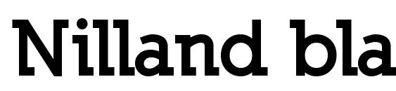 Nilland black Font