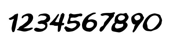 Ninjutsu BB Italic Font, Number Fonts