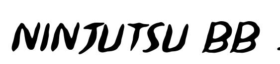 Ninjutsu BB Italic font, free Ninjutsu BB Italic font, preview Ninjutsu BB Italic font