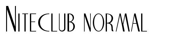 Niteclub normal font, free Niteclub normal font, preview Niteclub normal font