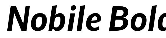 Nobile Bold Italic Font