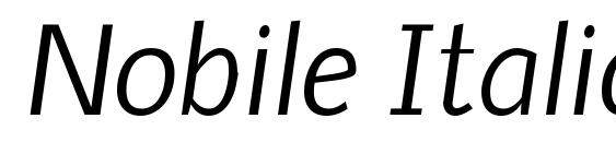 Nobile Italic Font