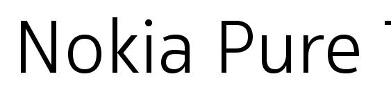 Nokia Pure Text Light Font