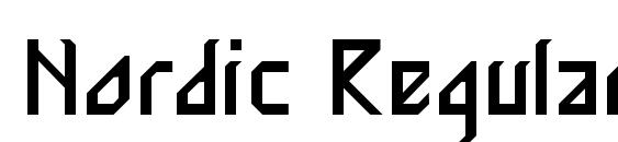 шрифт Nordic Regular, бесплатный шрифт Nordic Regular, предварительный просмотр шрифта Nordic Regular