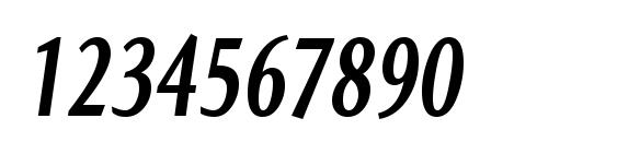 Norma Compr BoldItalic Font, Number Fonts