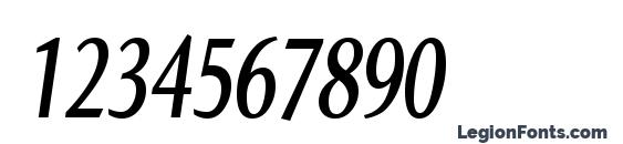 Norma Compr Italic Font, Number Fonts