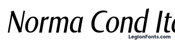 Norma Cond Italic Font