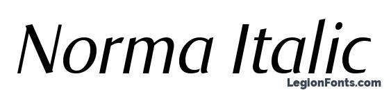 Norma Italic Font