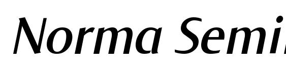 Norma SemiBold Italic Font